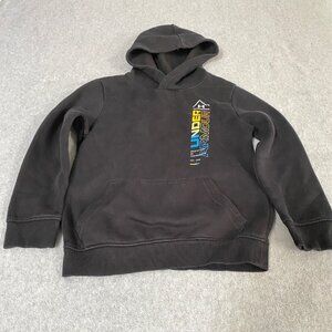 Under Armour Youth Size Small Vtg . Black Pull On Sweatshirt